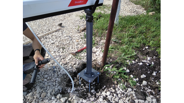 Установка автоматического шлагбаума, стрела 6 метров. 