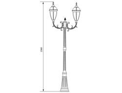 Светильники садово-парковые серии California L bg