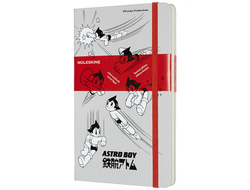Записная книжка &quot;Astro Boy&quot; (в линейку), large, светло-серая