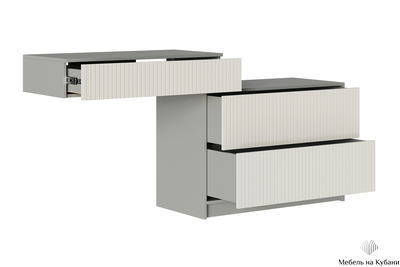 Селена КМ-001 Комод-консоль Шиншилла серая / Кварц грей софт