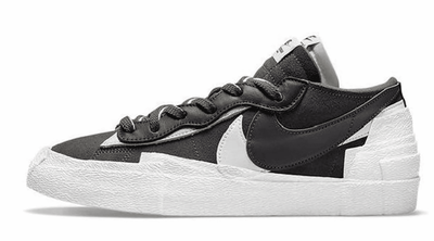 Nike Blazer Low Black Sacai x (Черные) Арт2 сбоку