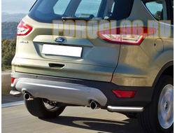 Защита заднего бампера d57 уголки на Ford Kuga ( Форд Куга)