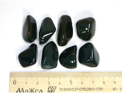 Гелиотроп, галтовка в ассортименте, Индия (20-27 мм, 5-8 г) №21455