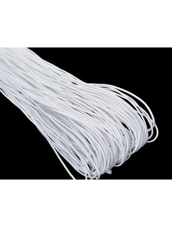 Резинка шляпная, 2,0 мм цвет белый