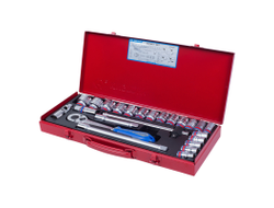 Набор торцевых головок с принадлежностями 1/2", двенадцатигранные, 3/8"-1,1/4", 24 предмета KING TONY 4028SR