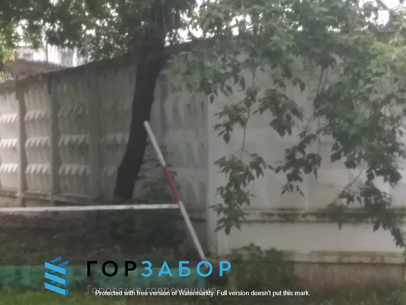 Забор из бетонных плит с установкой под ключ