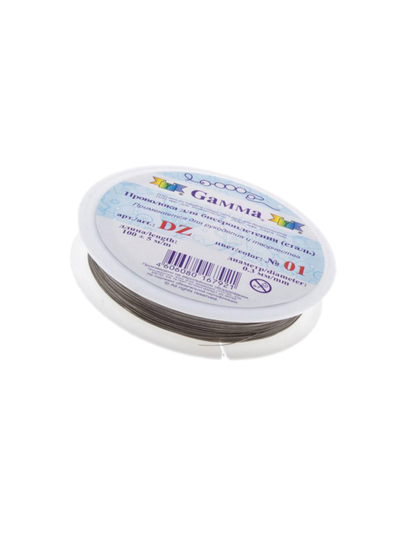 Ювелирный тросик Gamma 0.3 мм 100м цвет серебро