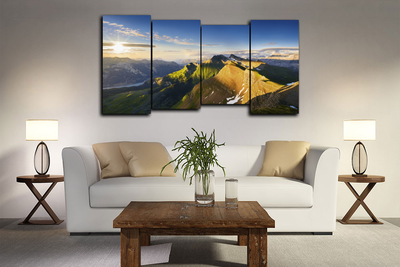 Модульная картина "Рассвет на горе"