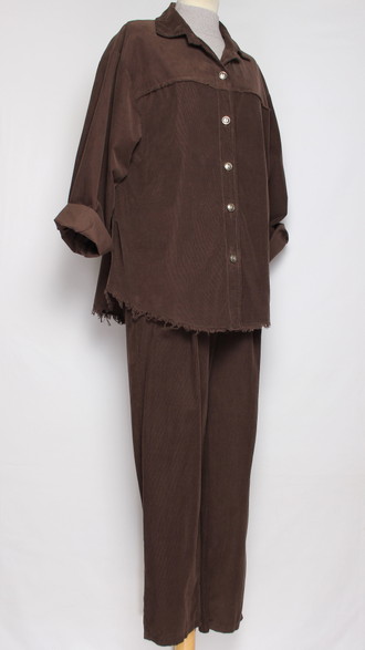 Костюм вельветовый "Пиджак и брюки винтажные" шоколад р.48-52