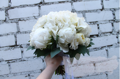 Букет невесты & Бутоньерка № 1343