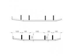 Коньки TM 100304T (без вставок) для снегохода Yamaha VK540, VK540 III, VK PROFESSIONAL II, VENTURE GT/TF/LITE, VK PRO, RS VIKING PROFESSIONAL, RS VECTOR LTX/GT