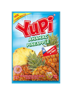 Раств. напиток ЮПИ ананас 15гр. 1/24шт*144кор