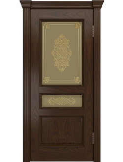 ЛАЙНДОР (УЛЬЯНОВСК)/ МОДЕЛЬ КАЛИНА-ПН/ ПОЛОТНО ОСТЕКЛЕННОЕ/ НАТУРАЛЬНЫЙ ШПОН ЯСЕНЯ/ ТОН 30 (ШОКОЛАД)