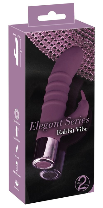 Фиолетовый вибратор-кролик с ребрышками Rabbit Vibe - 16 см. Производитель: Orion, Германия