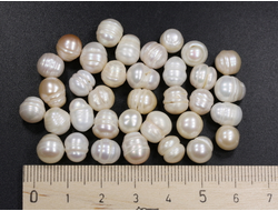 Жемчуг натуральный пресноводный в ассортименте, Китай (7-10 мм, 0,6-1 г) №26916