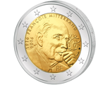 2 евро 100-летие со дня рождения Франсуа Миттерана. Франция, 2016 год