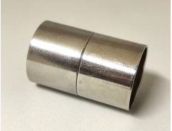 МАГНИТНАЯ ЗАСТЁЖКА "ЦИЛИНДР" -15мм - НИКЕЛЬ (ТЁМНОЕ СЕРЕБРО)