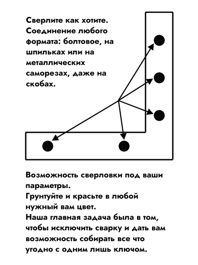 Т-образный коннектор 25*25*2 мм (черный металл без обработки)