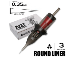 3 RLLT/0.35 - Round Liner Long Taper "BEE NEEDLE"