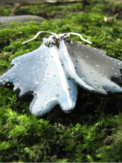 Серьги с крылышками Туманной Феи (маленькие; длина - 5,6 см)