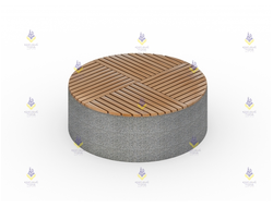 1618.5 Скамья круглая на бетонном основании тип-5
