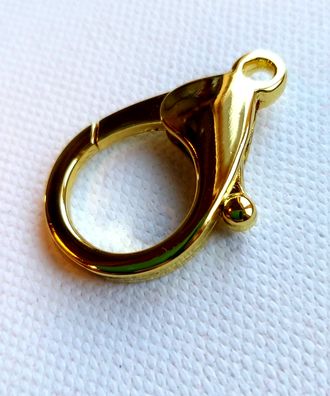 Карабин - кольцо НА ЦЕПЬ желтое золото