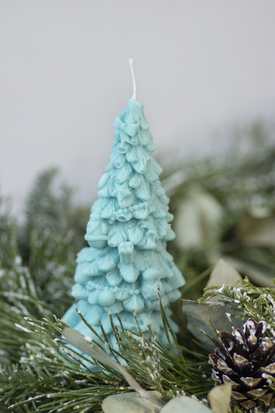 Свеча "Ёлка рождество" Бирюза