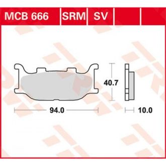 Тормозные колодки TRW MCB666SV для Yamaha (Sinter Street SV)