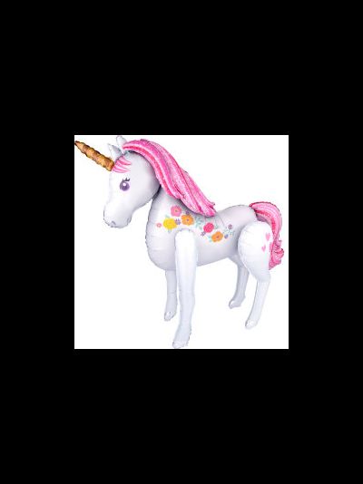 Фольгированная ходячая фигура с гелием &quot;Волшебный единорог&quot; 1,06 м
