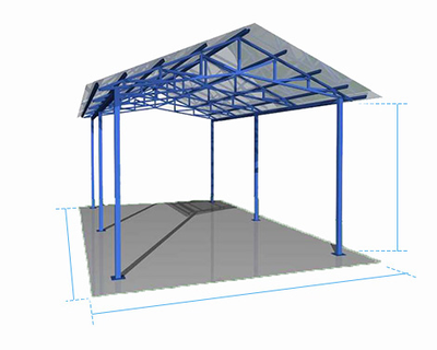 НАВЕС ДВУХСКАТНЫЙ МЕТАЛЛИЧЕСКИЙ