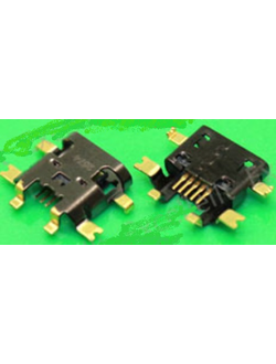 Разъем microUSB № 12 HTC One V/Desire V/Desire X (HTC T328 W) (MC-037) Оригинал