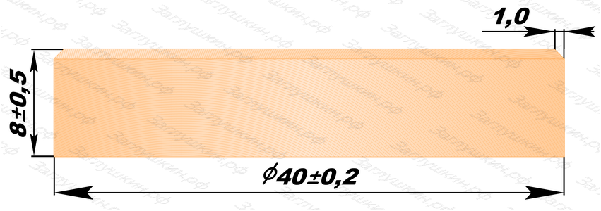 Пробка с фаской 40 мм