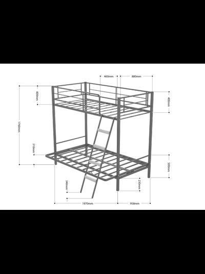 Двухъярусная кровать-диван Дакар 2 Белый (вставки венге)