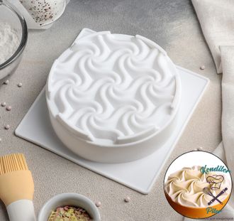 Форма для муссовых десертов и выпечки Доляна «Вихрь», 17,5×5,5 см, ячейка d=15 см, цвет белый