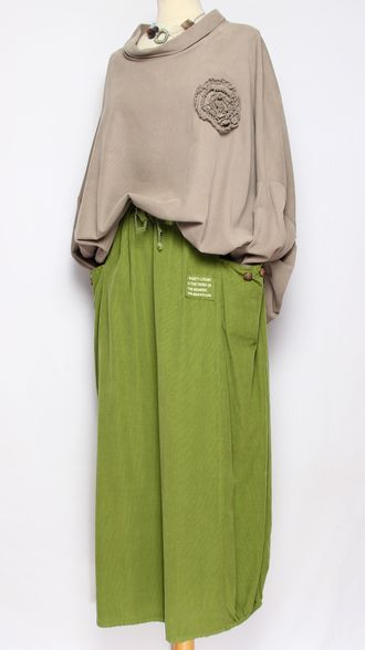 Рубашка "Вельвет хомут роза" бежевая до р.56