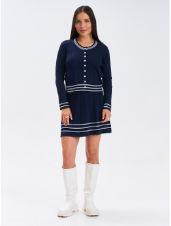 Костюм вязаный трикотажный теплый 3 в 1 юбка топ кардиган (копия)