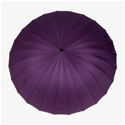 Зонт-трость 24 спицы однотонный, купол 115см, Цвет: Розовый, Фиолетовый, Бордовый, Коричневый