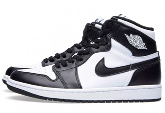 Nike Air Jordan Retro 1 Mid Black White High Og Черные