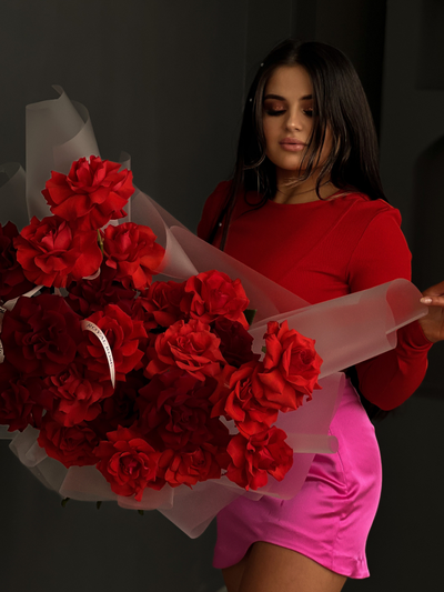 БУКЕТ ИЗ 35 КРАСНЫХ РОЗ premium