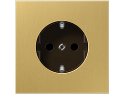 Розетка с заземлением 16А 250V, латунь Classic - LS - Jung ME1520C