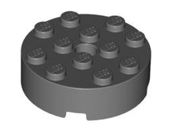 Brick, Round 4 x 4 with Hole, Dark Bluish Gray (87081 / 4558959)