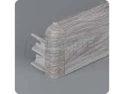 Плинтус из дюрополимера Comfort Classic 80 секвойя серая в наружным углом