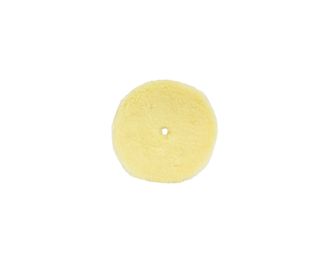 Мягкий полировальный диск из натуральной овчины, диаметр 80/90 мм, жёлтый BW100M