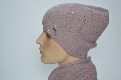 Шапка Италия Vizio 1350 CL бини розовая