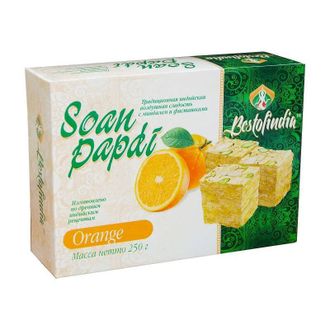 ИНДИЙСКИЕ СЛАДОСТИ SOAN PAPDI АПЕЛЬСИН BESTOFINDIA, 250 ГР