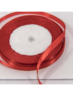 Лента атласная 6мм (26, красная), 22,9м
