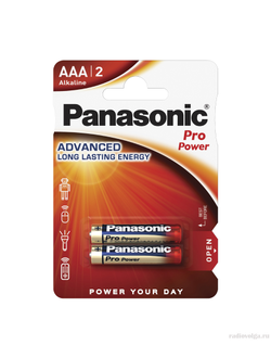 Мизинчиковая алкалиновая батарейка Panasonic AAA 1.5V Pro Power Alkaline Battery [ по 2 шт ]