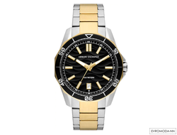 Часы мужские Armani Exchange AX1956, Армани Эксчендж. Черный круглый циферблат, браслет стальной