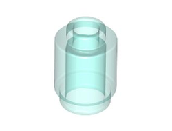 Brick, Round 1 x 1 Open Stud, Trans-Light Blue (3062b / 4101614 / 4183544 / 6002030 / 6003217 / 6238677)