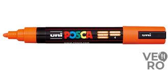 Акриловый Маркер Uni POSCA PC-5M 1,8-2,5мм, овальный наконечник, оранжевый